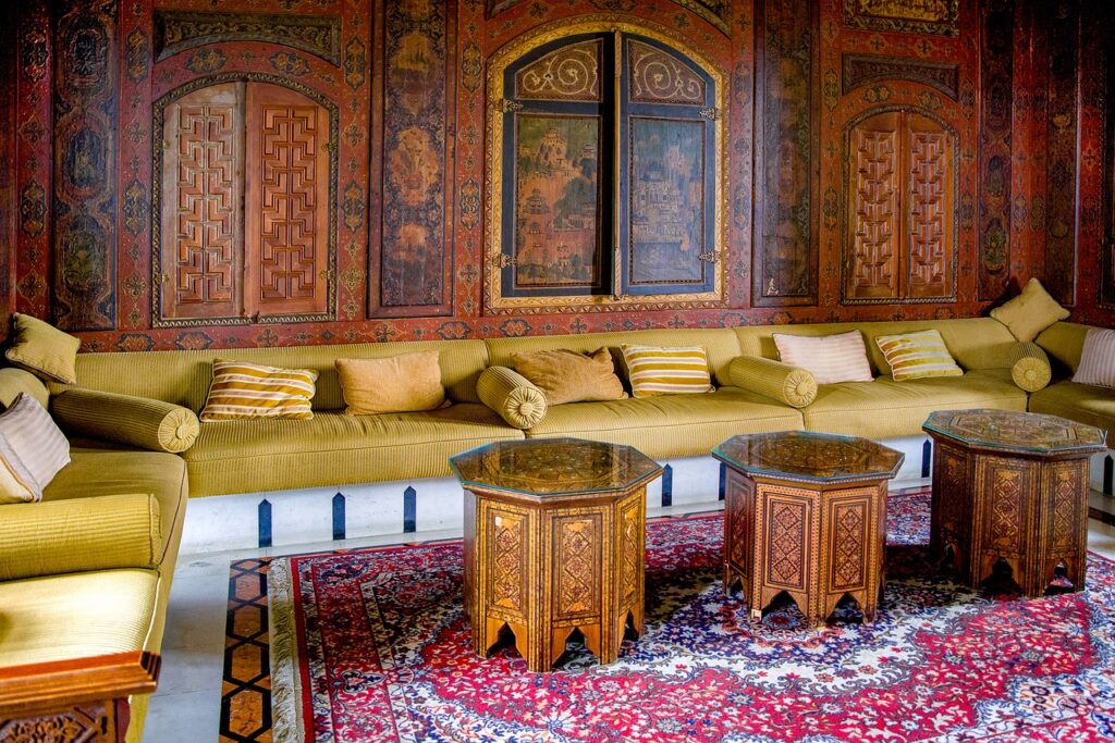 カラフルなペルシャ絨毯の例