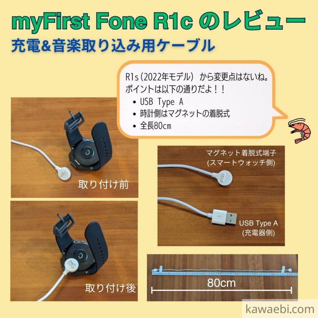 myFirst Fone R1c の充電・音楽取り込み用ケーブルをレビューしたまとめ